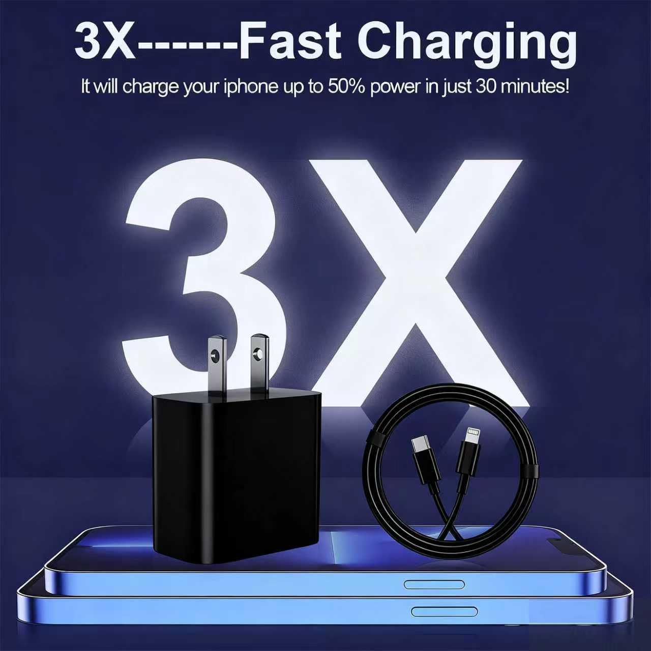 iPhone Charger Fast Charging, USB C Charger Block, 6FT/10FT Lightning Cable