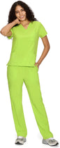 COZYFIT Scrubs for Women Set - V-Neck & Straight Leg Pants with 9 Pockets