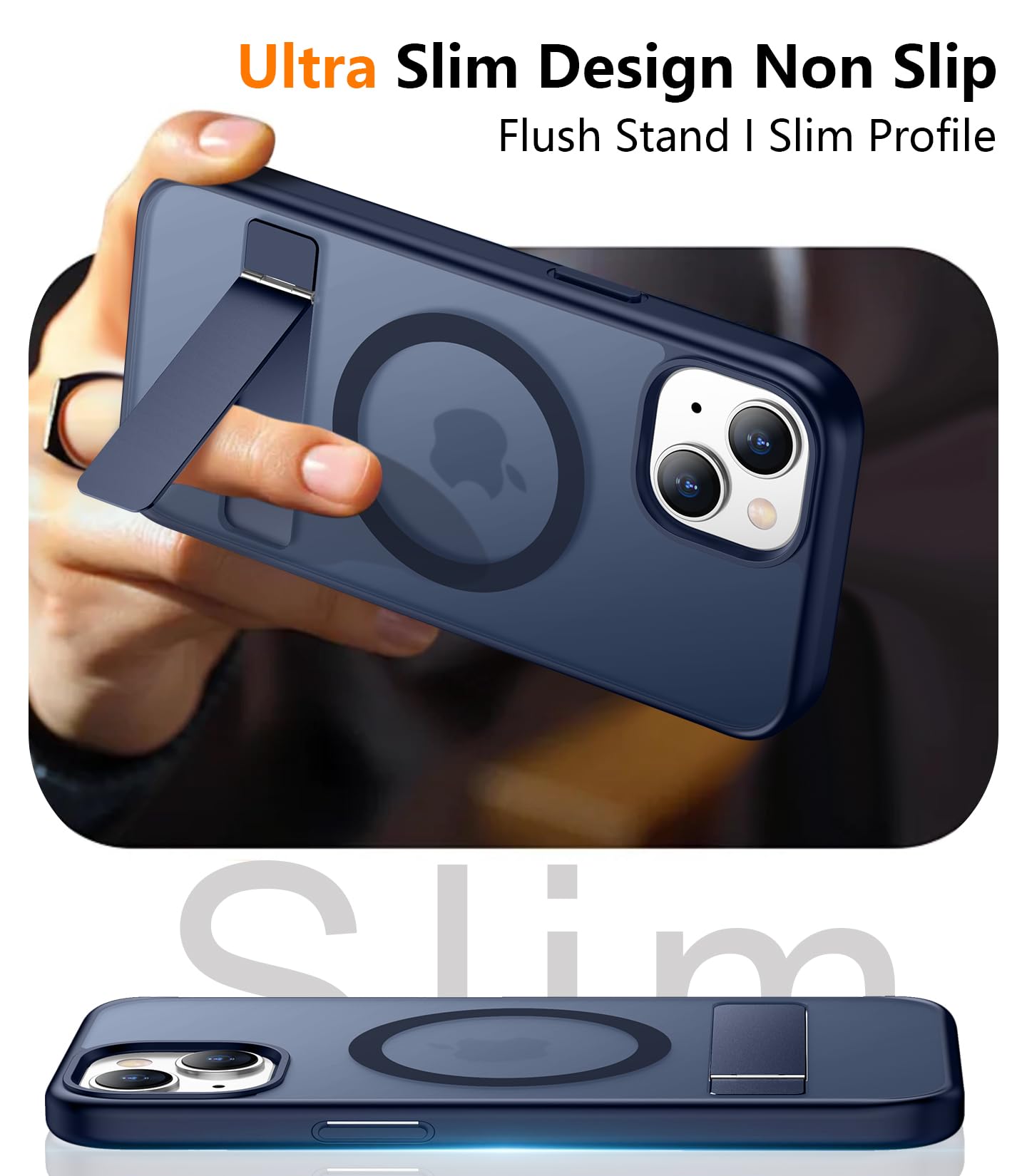 SPIDERCASE Magnetic for iPhone 17 Pro Max Case,with Kickstand,Clear