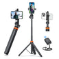 EUCOS 62" Tripod for iPhone, Sturdy Selfie Stick Tripod with Remote & Lightweight Phone Stand, Solidest Portable Cell Phone Tripod, Compatible iPhone Pro Max/Android [White]