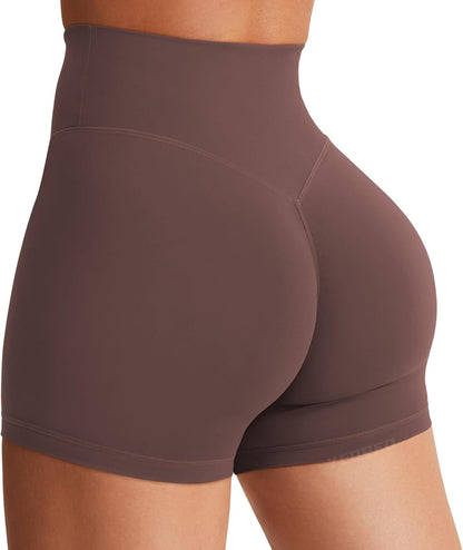 YEOREO SoftHue Women's Biker Shorts Workout Hidden Scrunch Gym Shorts