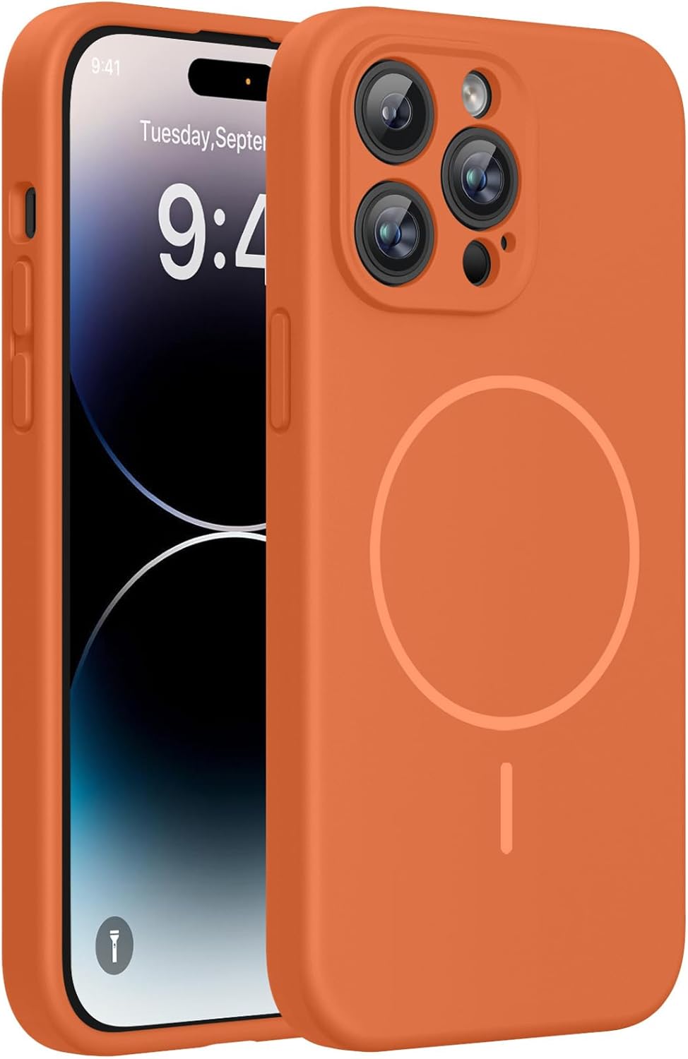 Miracase Magnetic for iPhone 16 Pro Case, Silicone, Black