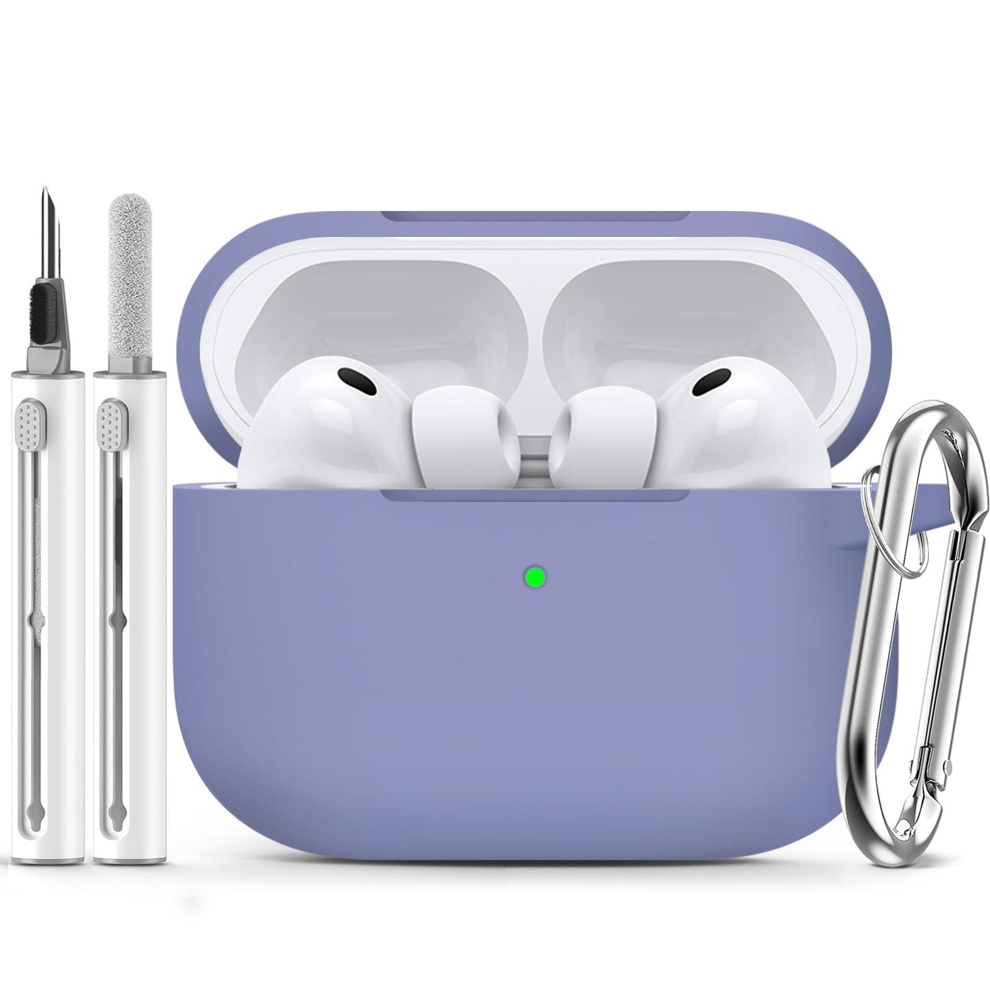 Ljusmicker for AirPods 4 Case 2024 with Cleaner Kit,Milk Tea