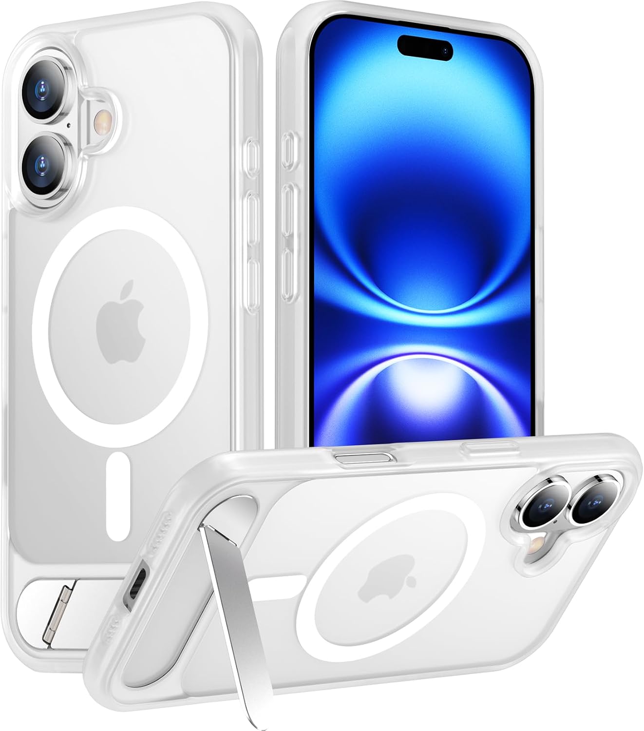 Magnetic Compatible with iPhone 14 Pro Max Case, [Built-in Invisible Kickstand][Compatible with MagSafe] [Military Grade Shockproof] Slim Translucent Matte Phone Case for iPhone 14 Pro Max 6.7"