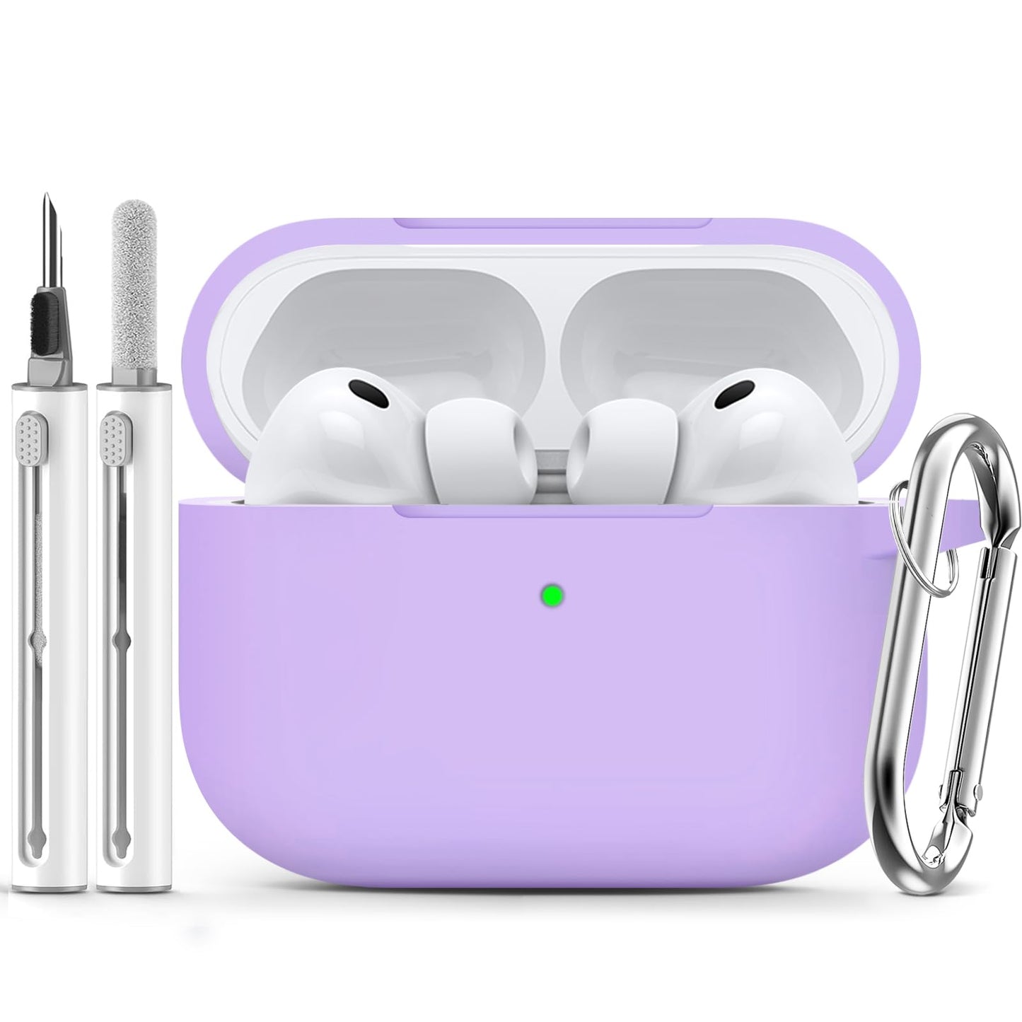 Ljusmicker for AirPods 4 Case 2024 with Cleaner Kit,Milk Tea