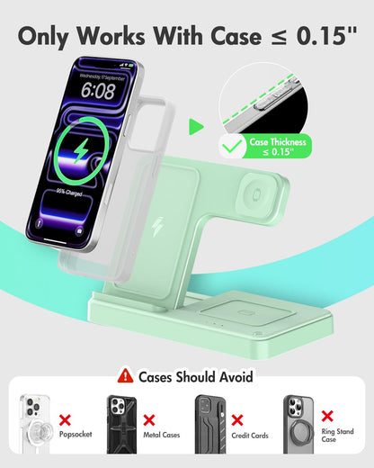 GETPALS Wireless Charger iPhone Charging Station for Apple Multiple Devices