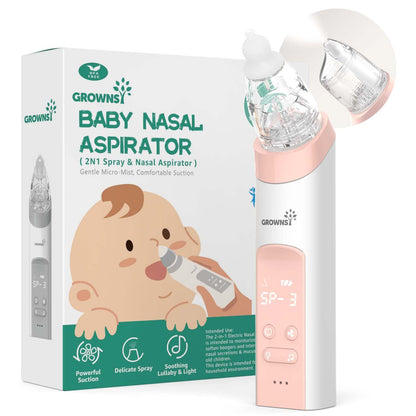 GROWNSY Nasal Aspirator for Baby, Electric Nose Sucker, Powerful Suction