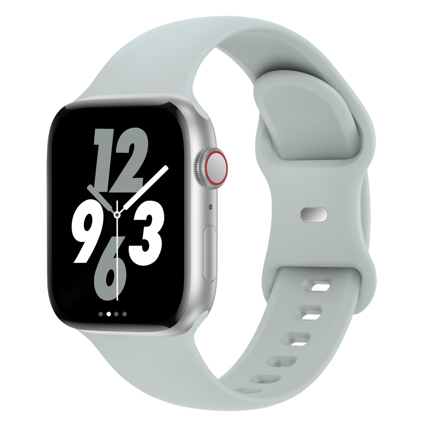 Sport Band Compatible with Apple Watch 38mm 40mm 41mm 42mm 44mm 45mm 46mm 49mm, Replacement Soft Silicone Strap Wristbands for iWatch Series 11/10/9/8/7/6/5/4/3/2/1 Ultra SE Women Men, Space Gray