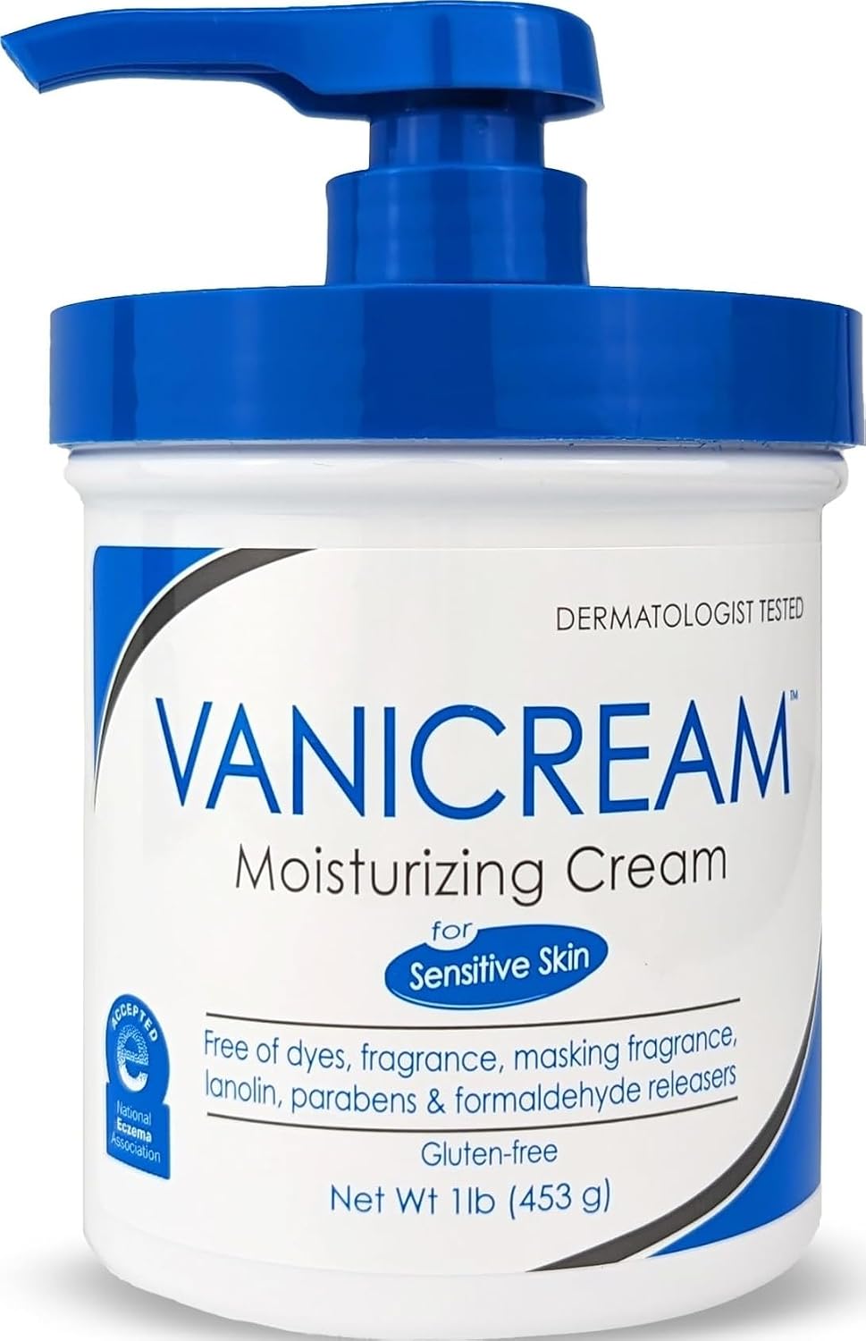 Vanicream Moisturizing Cream, Body & Face Moisturizer, 16 Oz Pump Dispenser