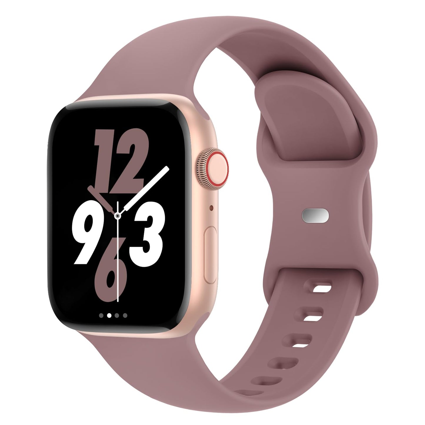 Sport Band Compatible with Apple Watch 38mm 40mm 41mm 42mm 44mm 45mm 46mm 49mm, Replacement Soft Silicone Strap Wristbands for iWatch Series 11/10/9/8/7/6/5/4/3/2/1 Ultra SE Women Men, Space Gray