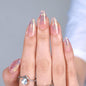 BTArtbox Press On Nails, Vanilla Cream, Short Square, Ombre Peach, 32Ct