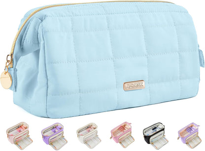 Sooez Large Pencil Case Pouch, Soft Pencil Bag with Zipper, Pen Bag