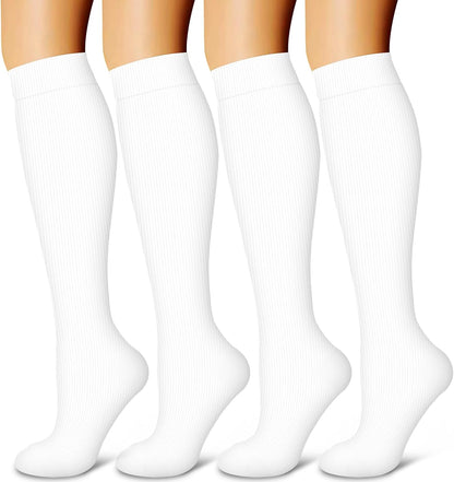 Laite Hebe 4 Pairs-Compression Socks for Women&Men Circulation-Best Support for Nurses,Running,Athletic