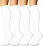 Laite Hebe 4 Pairs-Compression Socks for Women&Men Circulation-Best Support for Nurses,Running,Athletic