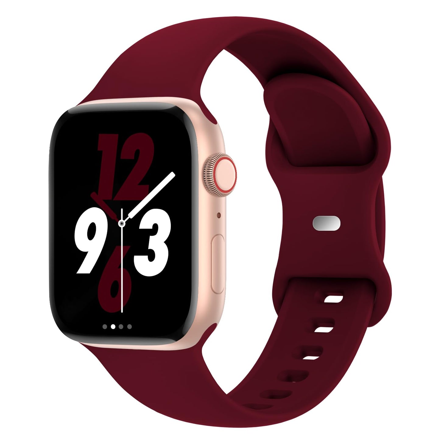 Sport Band Compatible with Apple Watch 38mm 40mm 41mm 42mm 44mm 45mm 46mm 49mm, Replacement Soft Silicone Strap Wristbands for iWatch Series 11/10/9/8/7/6/5/4/3/2/1 Ultra SE Women Men, Space Gray