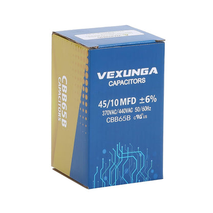 VEXUNGA 5uF 370/440VAC 50/60Hz CBB65 CBB65A Oval Run Start Capacitor 5 MFD 370V/440V Air Conditioner Capacitors for AC Unit Fan Motor Start or Pool Pump or Air Condenser Straight Cool