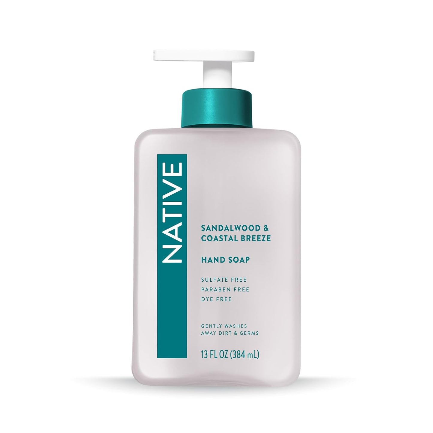 Native Liquid Hand Soap, Toasted Vanilla & Honey Scent, Non-Drying Formula for Soft, Smooth Hands, Made with Plant-Based Cleansers, Sulfate & Paraben Free, 13 oz Bottle
