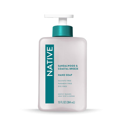 Native Liquid Hand Soap, Toasted Vanilla & Honey Scent, Non-Drying Formula for Soft, Smooth Hands, Made with Plant-Based Cleansers, Sulfate & Paraben Free, 13 oz Bottle