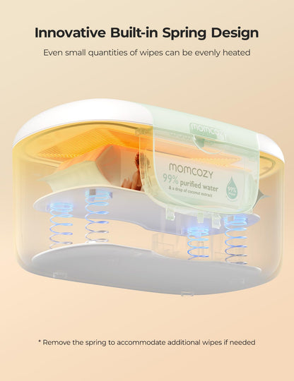 Momcozy Baby Wipe Warmer, Innovative Spring Design,Large Capacity Dispenser