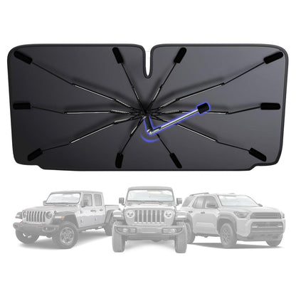 2026 Windshield Sun Shade Umbrella, Foldable Car Sunshade, 99% UV Block