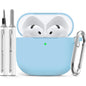 Ljusmicker for AirPods 4 Case 2024 with Cleaner Kit,Milk Tea