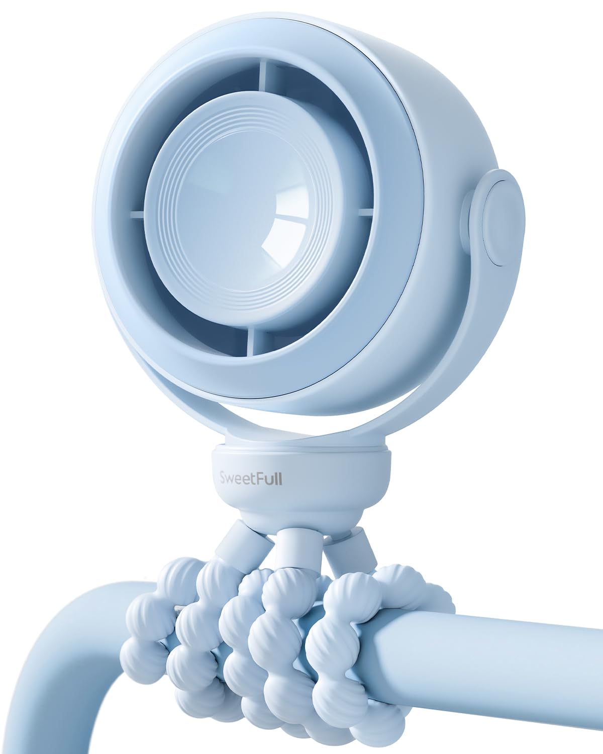 SWEETFULL Portable Stroller Fan, Pinch-Proof Baby Fan - Cream