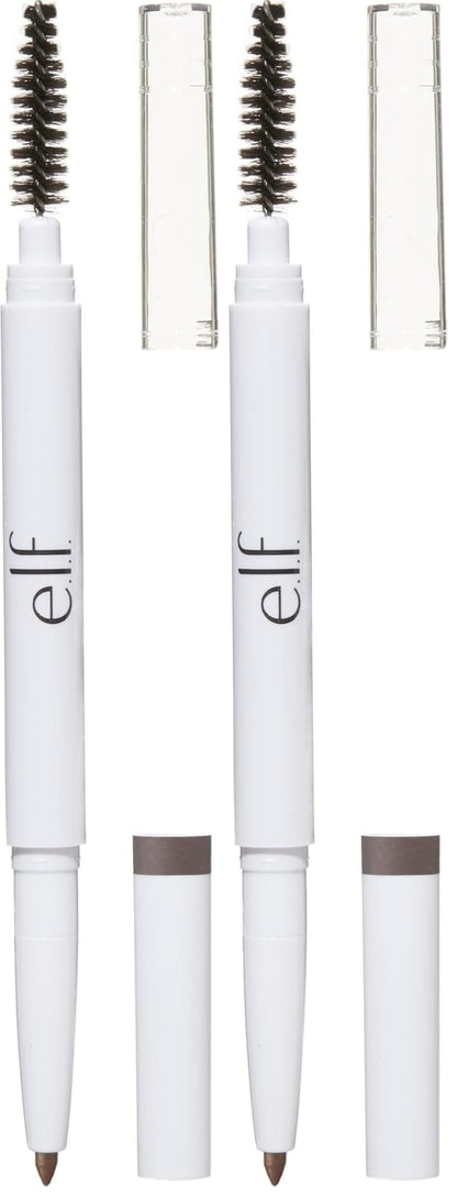 e.l.f. Instant Lift Brow Pencil, Dual-Sided, Precise, Fine Tip, Shapes, Defines, Fills Brows, Contours, Combs, Tames, Neutral Brown, 0.006 Oz