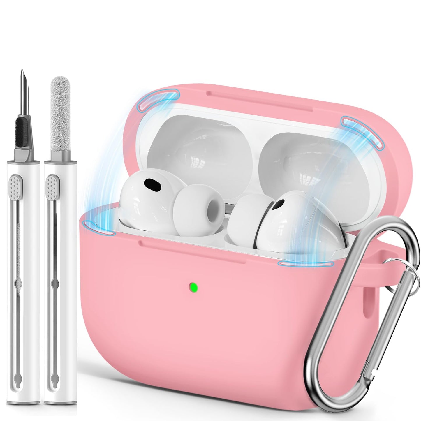 Ljusmicker for AirPods 4 Case 2024 with Cleaner Kit,Milk Tea