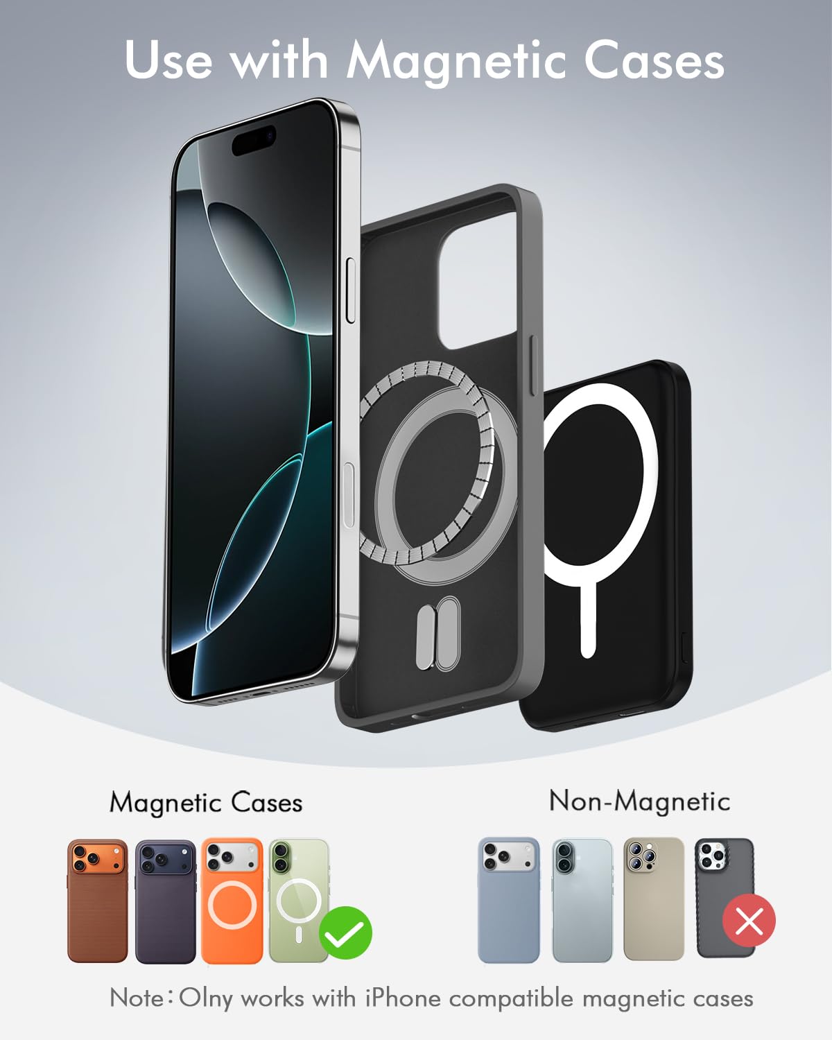 podoru for MagSafe Power Bank 5000mAh, Ultra-Slim Magnetic Portable Charger