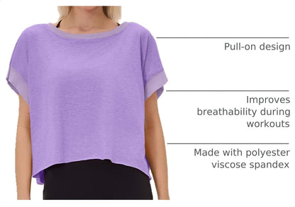 UNIANKIYA Open Back Workout Tops for Women Loose Fit Athletic Crop Tee Short Sleeve Gym Running Yoga Shirt