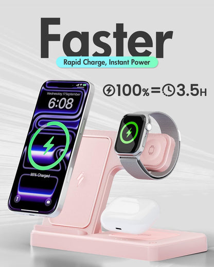 GETPALS Wireless Charger iPhone Charging Station for Apple Multiple Devices