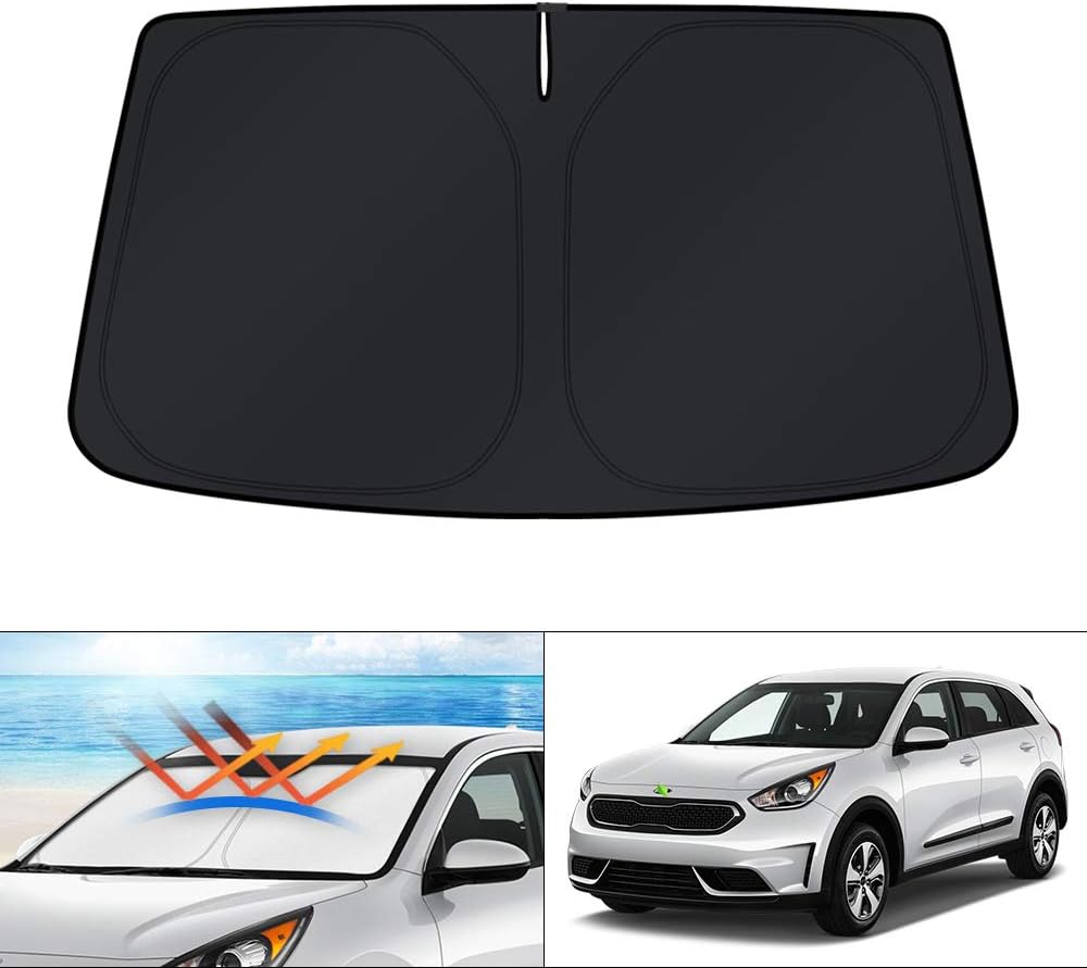KUST Windshield Sun Shade for 2016 2017 2018 2019 2020 2021 2022 BMW X1 F48 Accessories Custom Fit Sunshade Foldable Window Sun Visor Protector Blocks UV Rays Keep Your Car Cooler