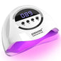 JODSONE U V LED Nail Lamp with Base Coat Top Coat Set, Nail Dryer for Gel Polish for Nails with Automatic Sensor & 4 Timers