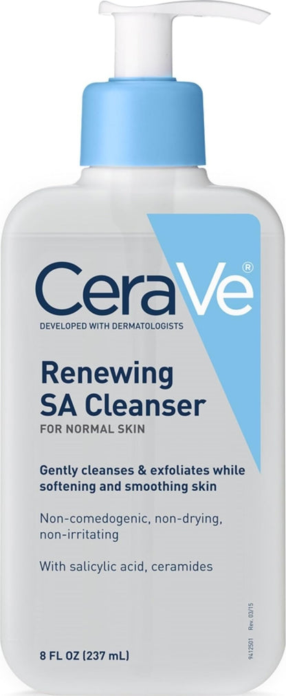 CeraVe Renewing Salicylic Acid Cleanser, BHA Exfoliating Face Wash, 16oz