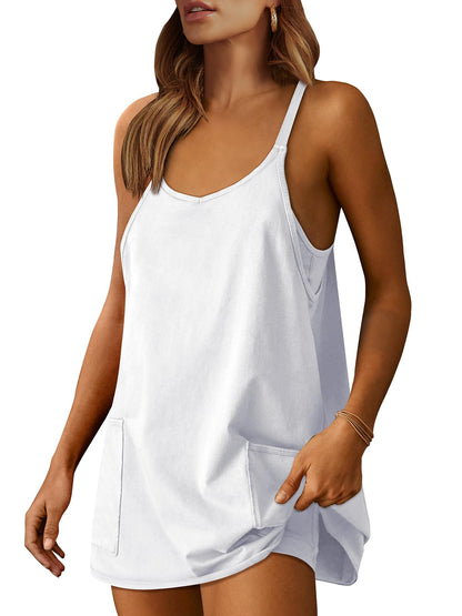 ANRABESS Women Athletic Dress Summer Tennis Workout Built in Shorts