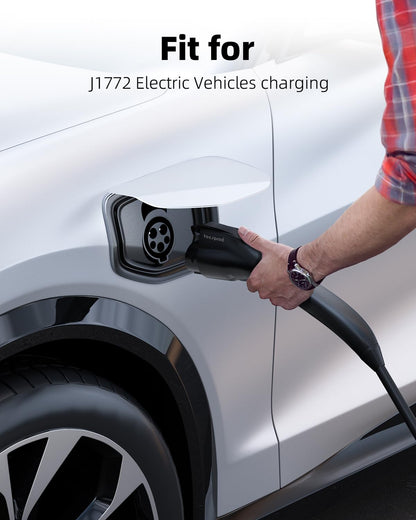 FOCSPROD J1772 to Tesla Charger Adapter, Max 80A 250V Fast Charging J1772 to NACS Adapter for Tesla Model 3/Y/X/S/Cybertruck Charging Adapter, Compatible with J1772 EV Charge to Tesla Adapter -UL 2252