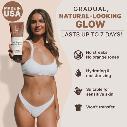 Beauty by Earth Self Tanner - USA Made with Natural & Organic Ingredients