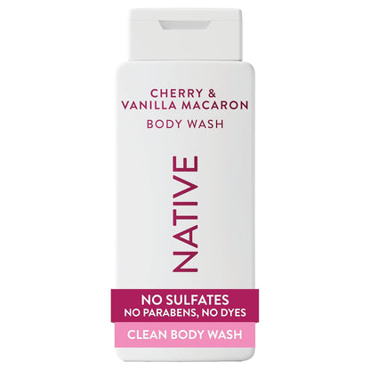 Native Clean Body Wash, Gentle & pH-balanced for Sensitive Skin, 24-Hr Freshness for Women & Men, Vegan & Cruelty-Free, Free of Sulfates, Parabens & Phthalates, Cashmere & Rain, 18 fl oz
