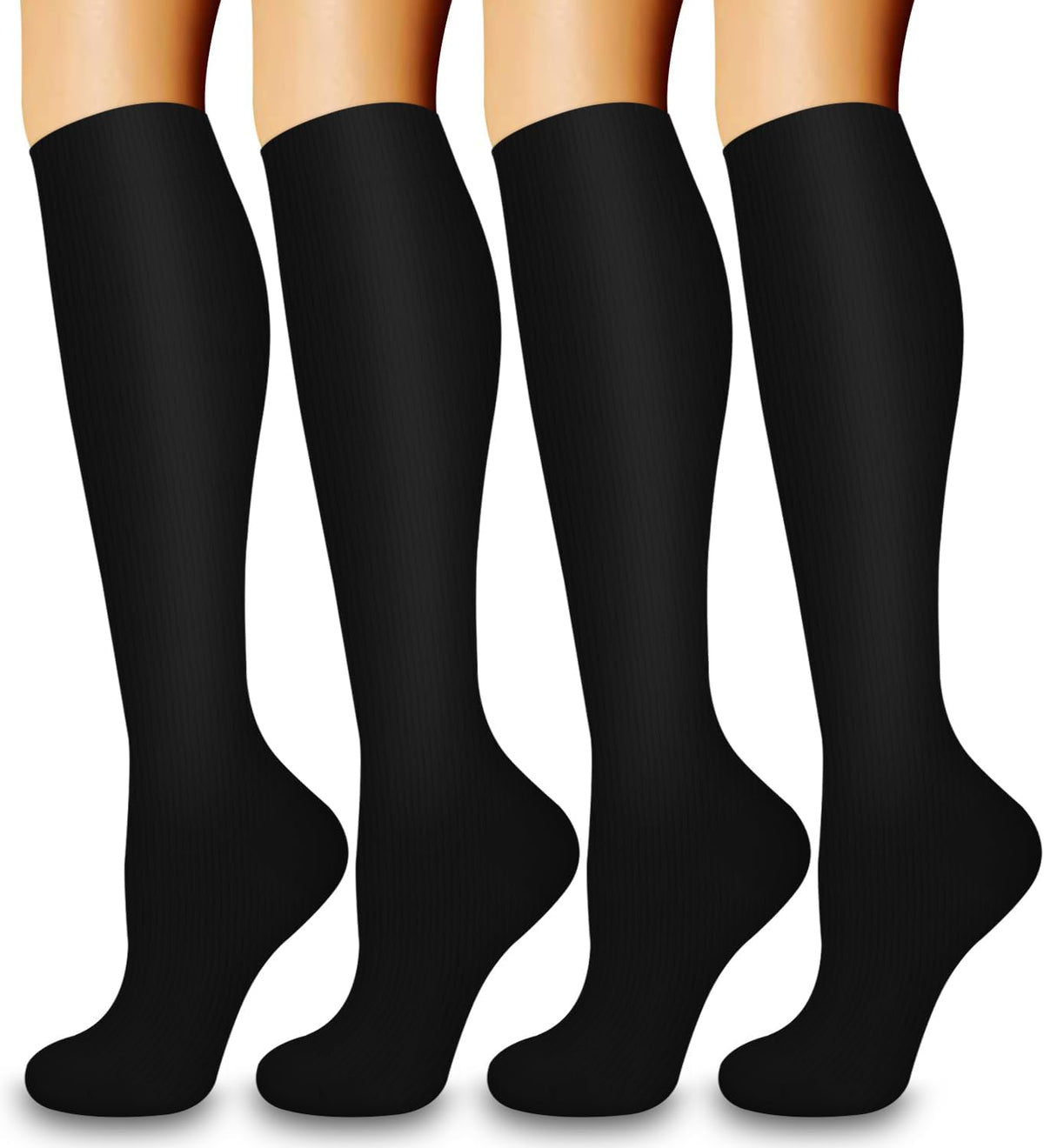 Laite Hebe 4 Pairs-Compression Socks for Women&Men Circulation-Best Support for Nurses,Running,Athletic