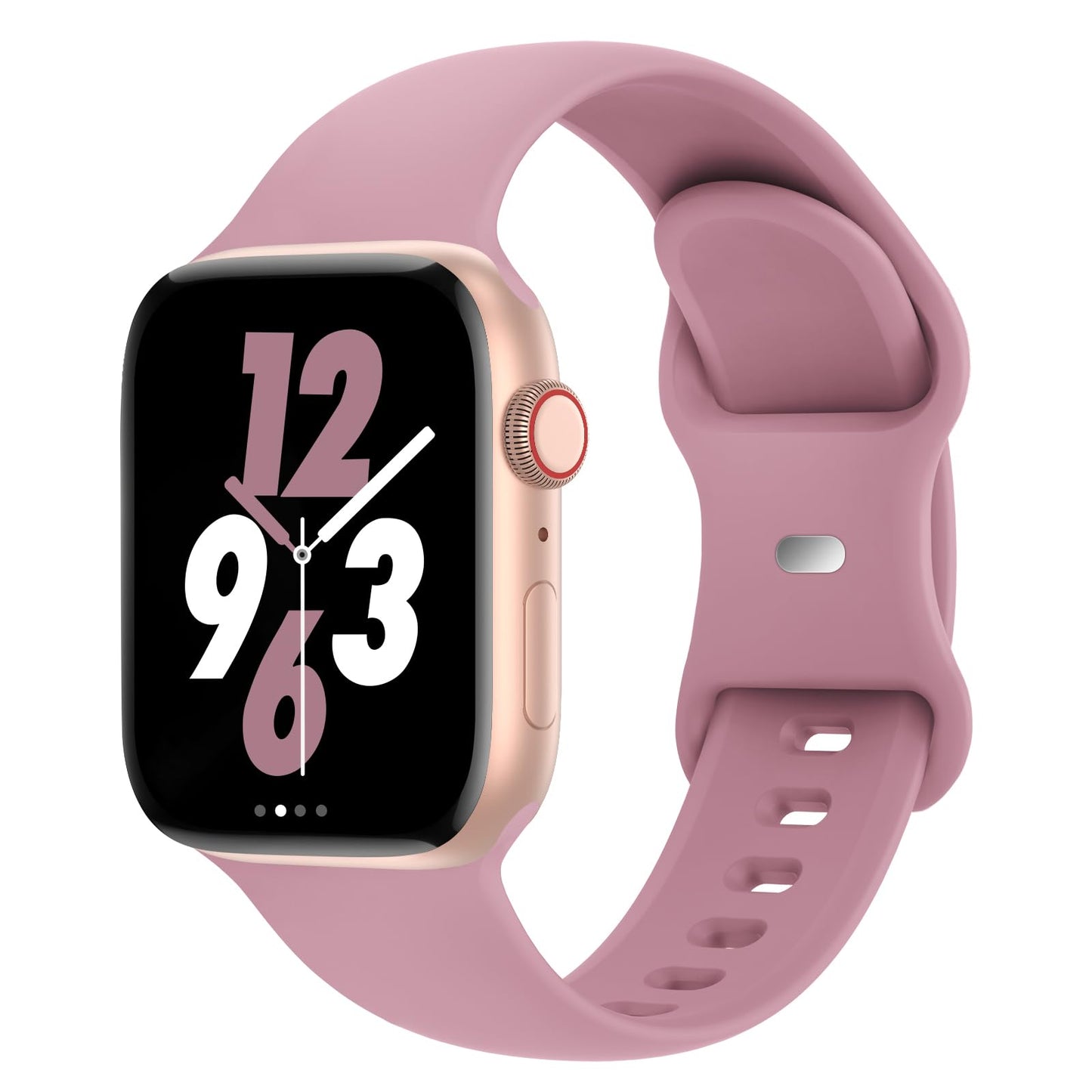 Sport Band Compatible with Apple Watch 38mm 40mm 41mm 42mm 44mm 45mm 46mm 49mm, Replacement Soft Silicone Strap Wristbands for iWatch Series 11/10/9/8/7/6/5/4/3/2/1 Ultra SE Women Men, Space Gray