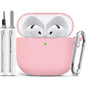Ljusmicker for AirPods 4 Case 2024 with Cleaner Kit,Milk Tea