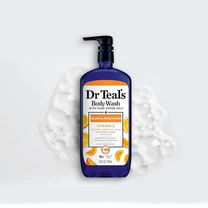 Dr Teal's Body Wash with Pure Epsom Salt, Relax & Relief with Eucalyptus & Spearmint, 24 fl oz (Pack of 2)