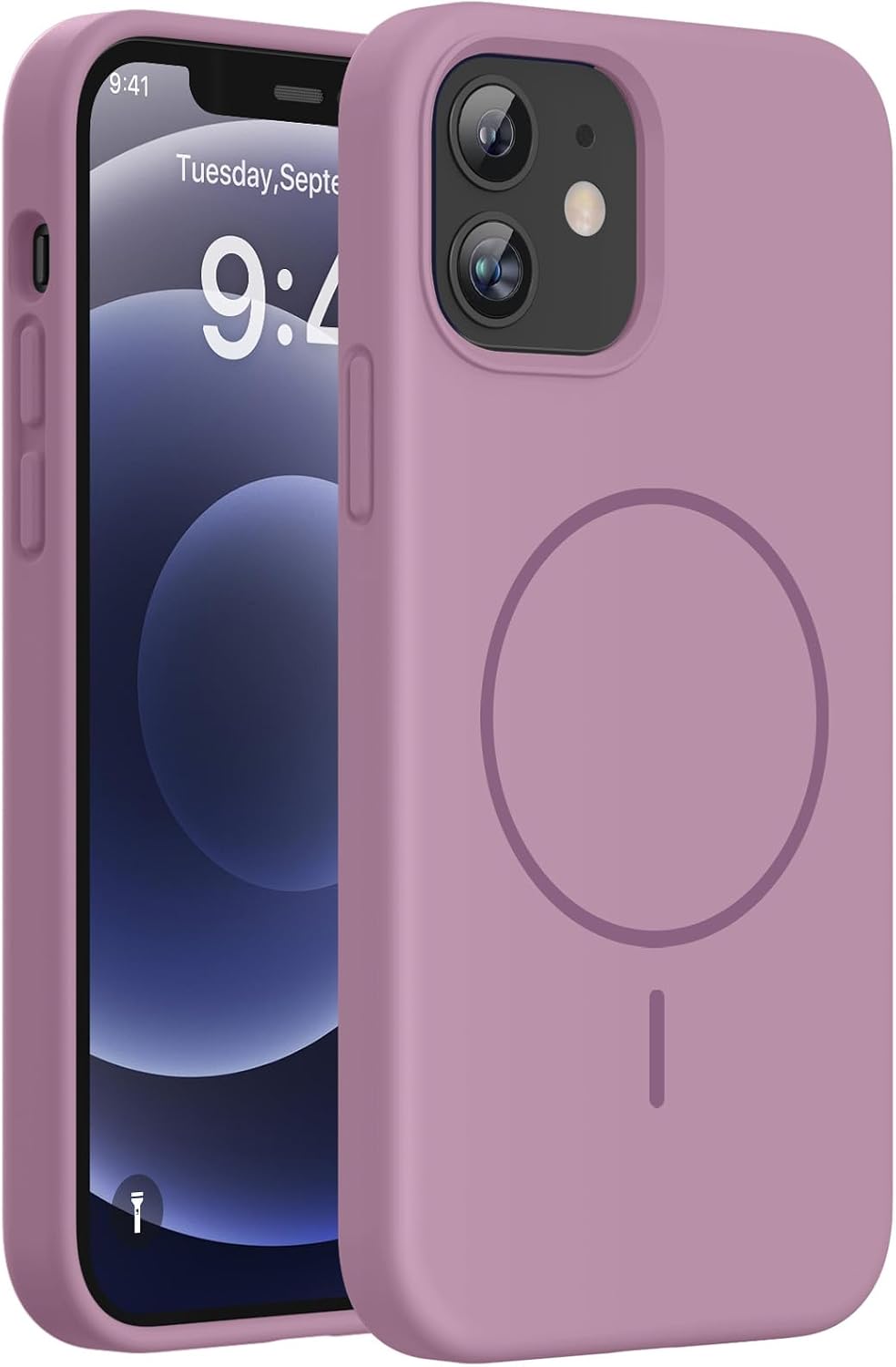 Miracase Magnetic for iPhone 16 Pro Case, Silicone, Black