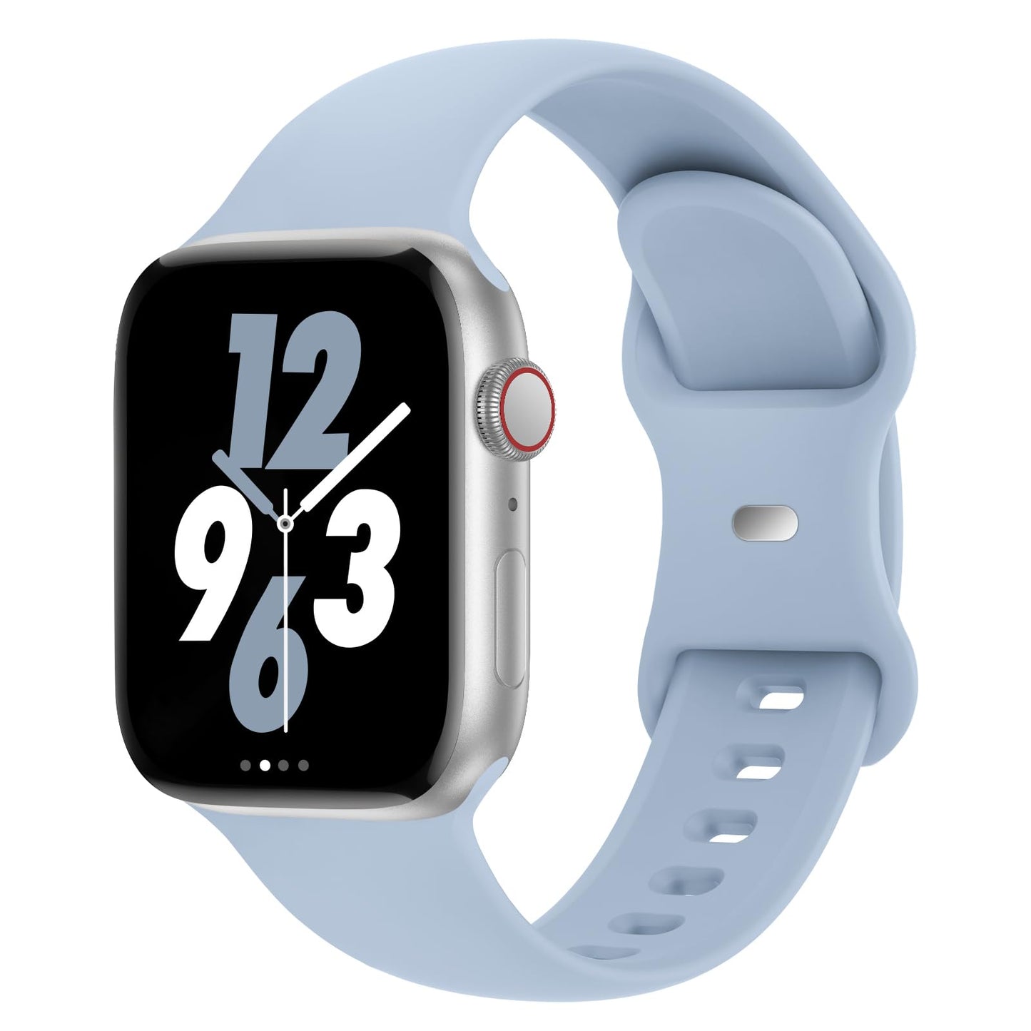 Sport Band Compatible with Apple Watch 38mm 40mm 41mm 42mm 44mm 45mm 46mm 49mm, Replacement Soft Silicone Strap Wristbands for iWatch Series 11/10/9/8/7/6/5/4/3/2/1 Ultra SE Women Men, Space Gray