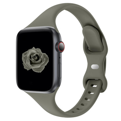 Thin Slim Band Compatible with Apple Watch 38mm 40mm 41mm 42mm 44mm 45mm 46mm 49mm, Replacement Silicone Sport Strap for iWatch Series 11/10/9/8/7/6/5/4/3/2/1 Ultra SE Women Men, Light Blush