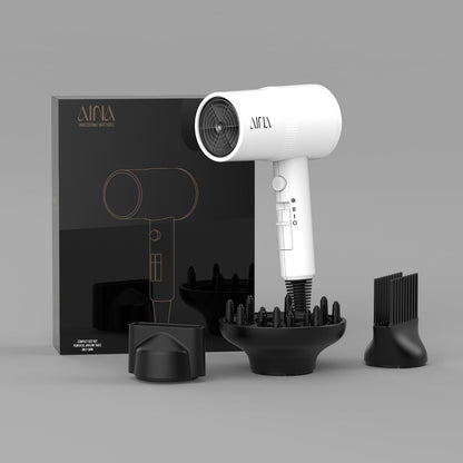 AINA Diffuser Hair Dryer Full-Featured Blow Dryer 110V/1600W(Ash Grey)