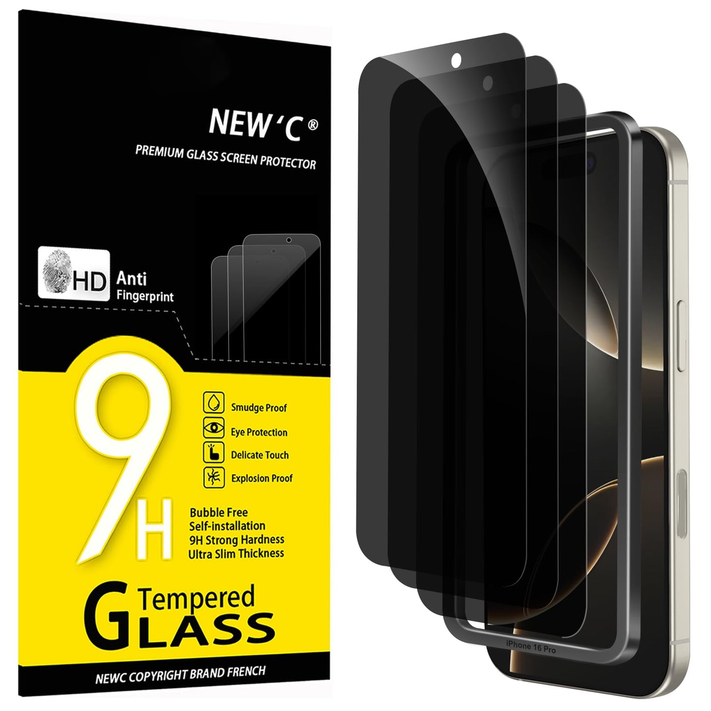 NEW'C for iPhone 17, iPhone 17 Pro, iPhone 16 Pro Screen Protector