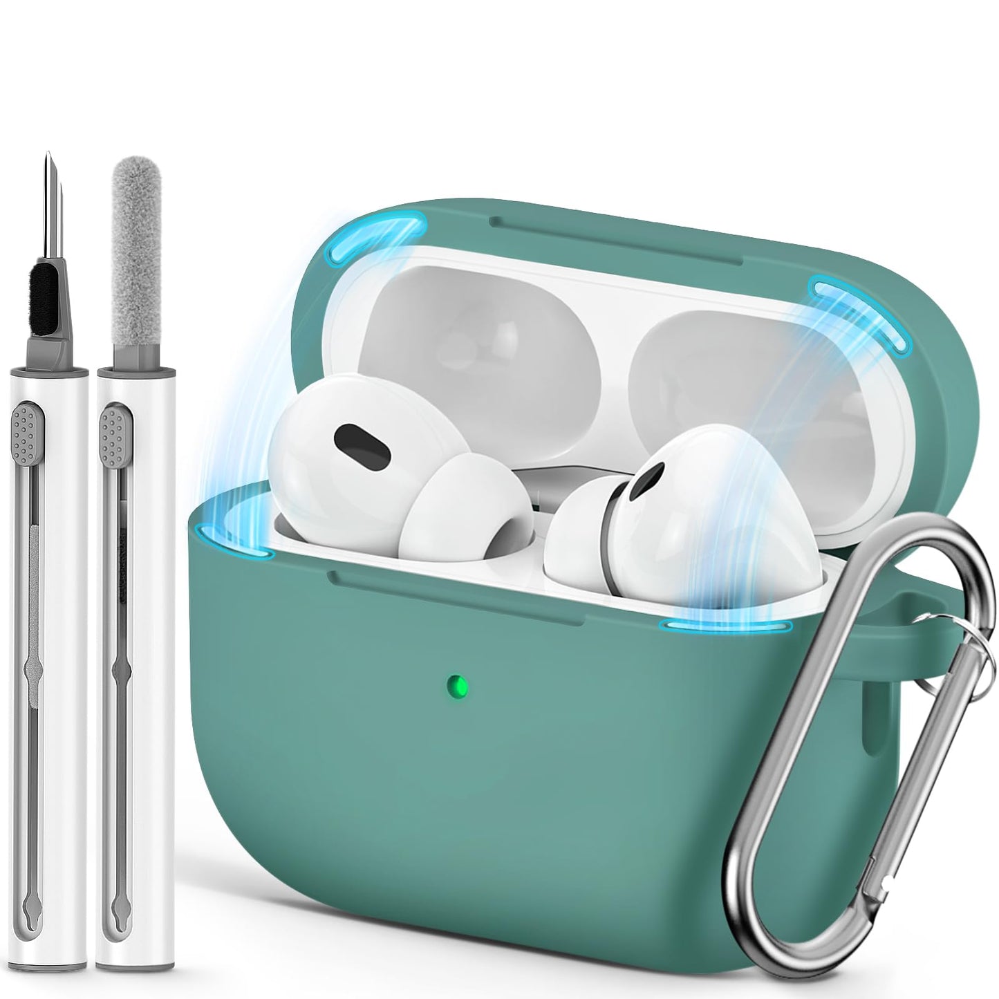 Ljusmicker for AirPods 4 Case 2024 with Cleaner Kit,Milk Tea