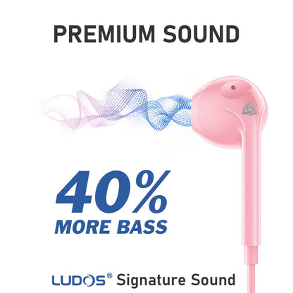 LUDOS Zenith USB C Headphones for iPhone 17 16 15 Pro Max Plus Air iPad Pro Air, 5 Years Warranty, USB-C Earbuds for Samsung Galaxy S24 S23 Ultra S22 S21 S20 A55 A54 A53, USB Type C Earphones - White
