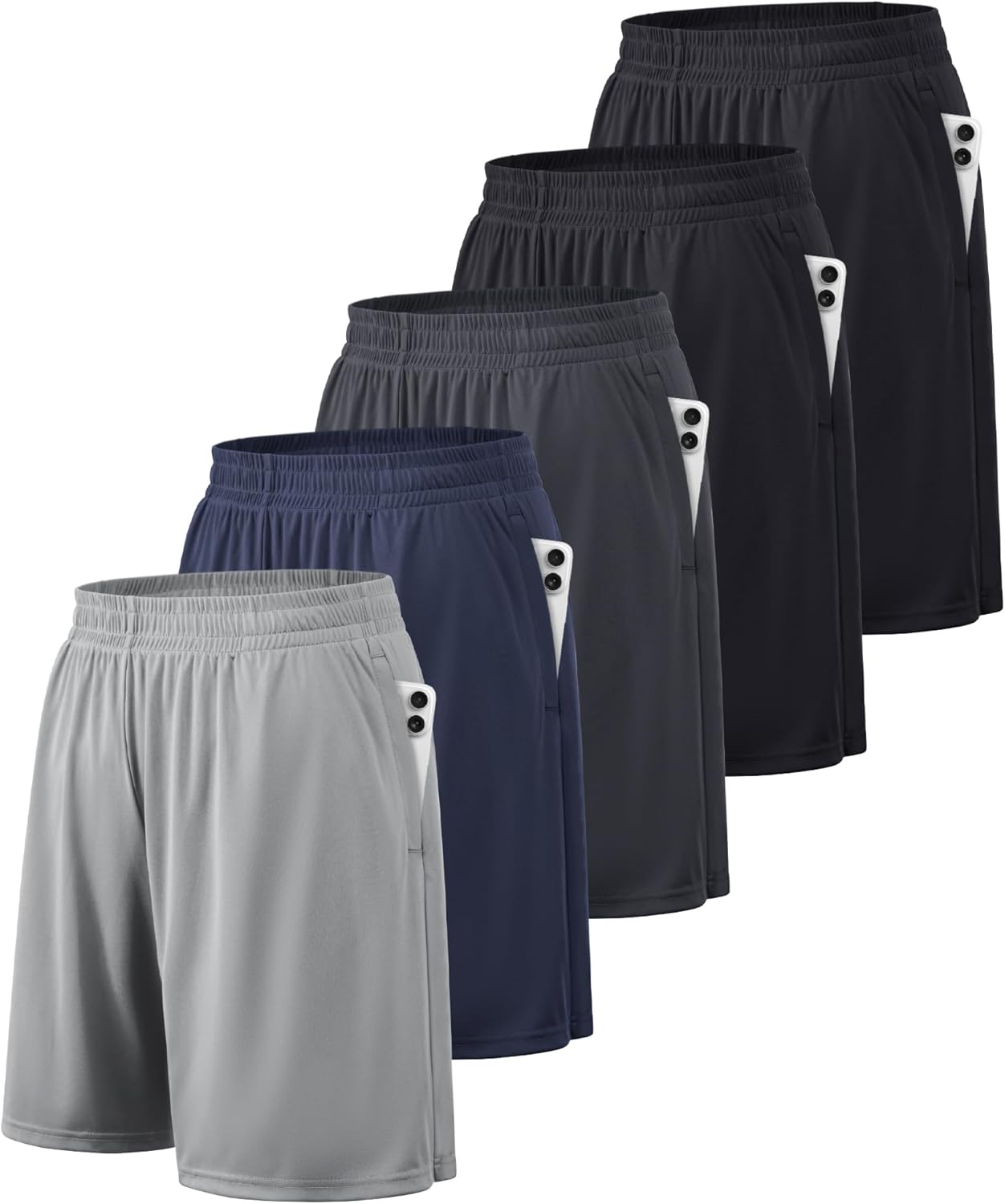 BALENNZ Mens Athletic Shorts with Pockets Quick Dry Workout Shorts Men